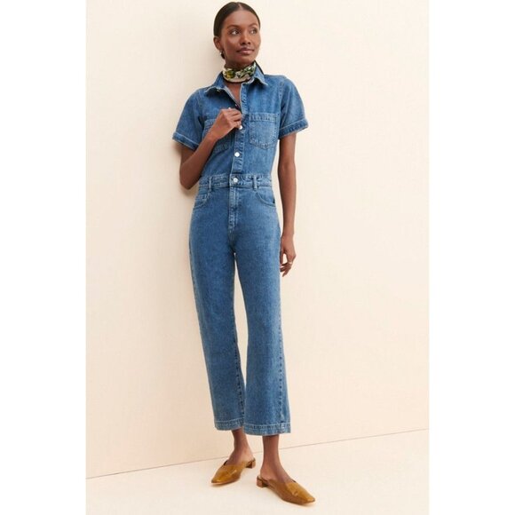 DL1961 Hannah Denim Jumpsuit in Blue Medium Womens Jeans Denim Outfit - Picture 12 of 16